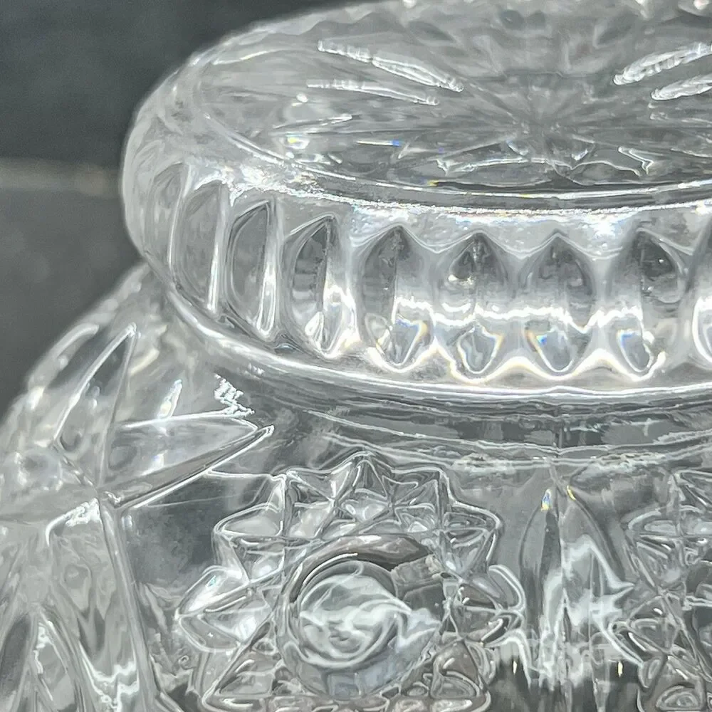 NIB Vintage AnnaHutte 24% Lead Crystal Bowl - Scalloped/Sawtooth Germany- 4